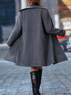 Casaco Lã Batida Plus Size Elegante Feminino
