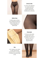 Meia Calça Peluciada Translúcida Plus Size