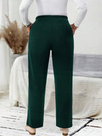 Calça Plus Size Reta com Cintura Elástica