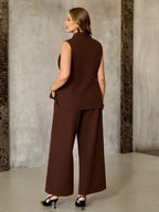 Conjunto de Alfaiataria Plus Size Colete e Calça Feminino