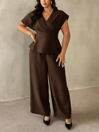 Conjunto Social Plus Size Feminino Blusa e Calça