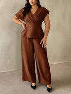 Conjunto Social Plus Size Feminino Blusa e Calça