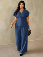 Conjunto Social Plus Size Feminino Blusa e Calça