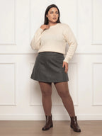Meia Calça Peluciada Translúcida Plus Size