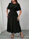 Vestido Plus Size Midi Social Elegante