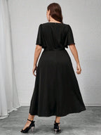 Vestido Plus Size Midi Social Elegante