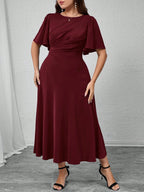 Vestido Plus Size Midi Social Elegante